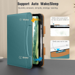 MoKo Apple iPad A16 Deri Folyo Klf (11 in)-Turquoise
