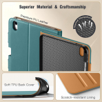 MoKo Apple iPad A16 Deri Folyo Klf (11 in)-Turquoise