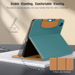 MoKo Apple iPad A16 Deri Folyo Klf (11 in)-Turquoise