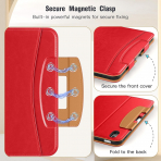 MoKo Apple iPad A16 Deri Folyo Klf (11 in)-Water Red