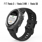 MoKo Garmin Fenixx 3 / Fenixx 5X Silikon Kay-Black