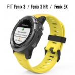 MoKo Garmin Fenixx 3 / Fenixx 5X Silikon Kay-Yellow