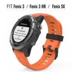 MoKo Garmin Fenixx 3 / Fenixx 5X Silikon Kay-Orange