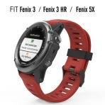 MoKo Garmin Fenixx 3 / Fenixx 5X Silikon Kay-Dark Red