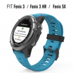 MoKo Garmin Fenixx 3 / Fenixx 5X Silikon Kay-Blue