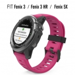 MoKo Garmin Fenixx 3 / Fenixx 5X Silikon Kay-Rose Red