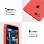 MoKo Google Pixel 2 Deri Bumper K�l�f-Red