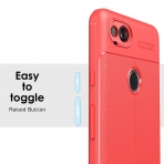 MoKo Google Pixel 2 Deri Bumper K�l�f-Red