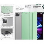 MoKo nce Kalem Blmeli iPad Pro Klf (11 in)-Green