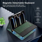MoKo Apple iPad Pro M4 Klavyeli Klf (13 in)-Morandi Green 