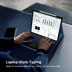 MoKo Apple iPad Pro M4 Klavyeli Klf (13 in)-Navy Blue 