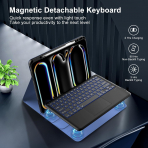 MoKo Apple iPad Pro M4 Klavyeli Klf (13 in)-Navy Blue 