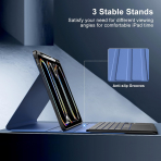 MoKo Apple iPad Pro M4 Klavyeli Klf (13 in)-Navy Blue 