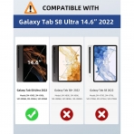 MoKo Portfolio Galaxy Tab S8 Ultra Klf (14.6 in)-Black