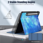 MoKo Samsung Galaxy Tab S10 FE Standl Klf -Blue Starry Sky 