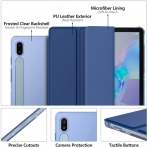 MoKo Samsung Galaxy Tab S6 Kalem Blmeli Klf (10.5 in)-Navy