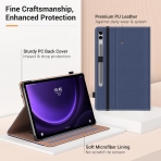 MoKo Samsung Galaxy Tab S9 FE Plus Standl Klf-Denim Blue Brown 