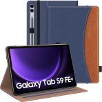 MoKo Samsung Galaxy Tab S9 FE Plus Standl Klf-Denim Blue Brown 