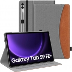 MoKo Samsung Galaxy Tab S9 FE Plus Standl Klf-Denim Grey Brown