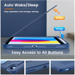 MoKo Apple iPad A16 Rugged Klf (11 in)-Navy Blue
