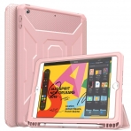 MoKo iPad Kalem Blmeli Klf (10.2 in)(7.Nesil)-Pink