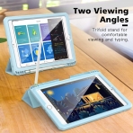 MoKo iPad Kalem Blmeli Klf (10.2 in)(7.Nesil)-Sky Blue