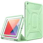 MoKo iPad Kalem Blmeli Klf (10.2 in)(7.Nesil)-Green