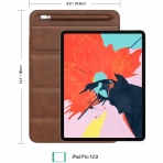 MoKo iPad Pro Tablet Klf (12.9 in)-Brown