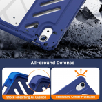 MoKo iPad Air M2 Rugged Klf (11 in)-Navy Blue