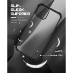 MoKo iPhone 12 Pro Max effaf Klf-Crystal Clear/Black