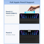  MoKo Kalem Blmeli iPad Air Klf (13 in)-Black