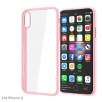 Moonmini Apple iPhone X effaf Klf-Pink