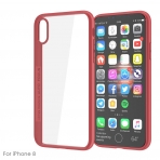 Moonmini Apple iPhone X effaf Klf-Red