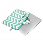 Mosiso MacBook 12 in Chevron Style Fabric Sleeve anta-Hot Blue