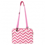 Mosiso MacBook 12 in Chevron Style Fabric Sleeve anta-Rose Red