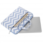 Mosiso MacBook 13 in Chevron Style Fabric Sleeve anta-Serenity Blue