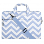 Mosiso MacBook 13 in Chevron Style Fabric Sleeve anta-Serenity Blue