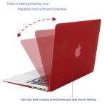 Mosiso MacBook Air 13 in Plastik Sert Kapak Klf-Red