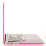 Mosiso MacBook Air 13 in Plastik Sert Kapak Klf-Rose Red