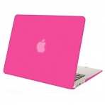 Mosiso MacBook Air 13 in Plastik Sert Kapak Klf-Rose Red