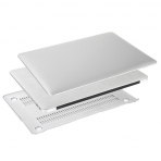 Mosiso MacBook Air 13 in Plastik Sert Kapak Klf-Silver