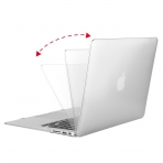 Mosiso MacBook Air 13 in Plastik Sert Kapak Klf-Silver