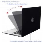 Mosiso MacBook Air 13 in Plastik Sert Kapak Klf-Black