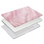 Mosiso Macbook Pro Retina Mermer Desenli Kılıf (15.4 inç)-Pink Marble