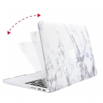 Mosiso Macbook Pro Retina Mermer Desenli Klf (15.4 in)-White Marble