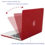 Mosiso MacBook Pro 13 in� Retina Plastik Sert K�l�f Kapak-Red