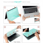 Mosiso MacBook Pro 13 in Retina Plastik Sert Klf Kapak-Transparent Black