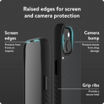 Mous Apple iPhone 15 Plus MagSafe Uyumlu Darbeye Dayankl Klf -Carbon Fiber