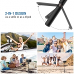 Mpow Bluetooth Selfie ubuu/Tripod (2. Nesil)-Black