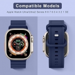 Mugust Apple Watch Ultra 2.Nesil Yumuak Kay (49mm)-Navy Blue 